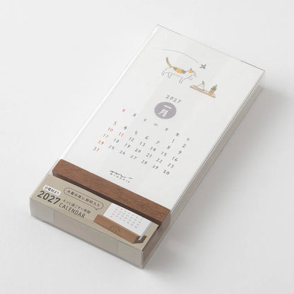 2027 Cat Stand Calendar · Midori