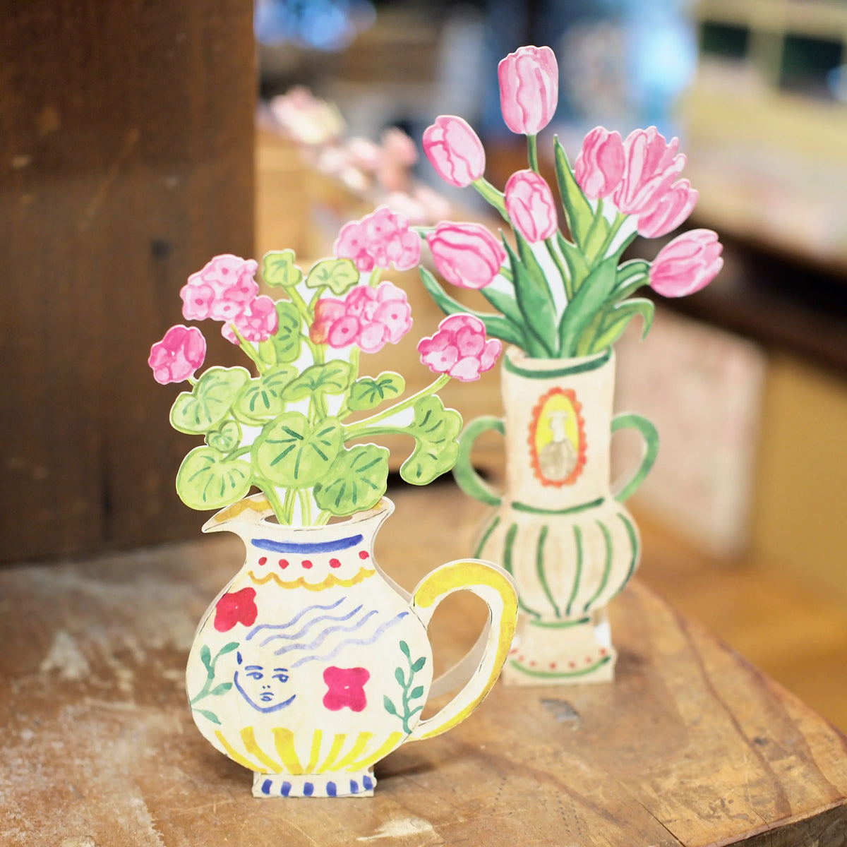 Stylish Vase Card · Paper Message