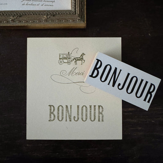 Bonjour Le Nouveau Wooden Stamp・Mon petit artiste