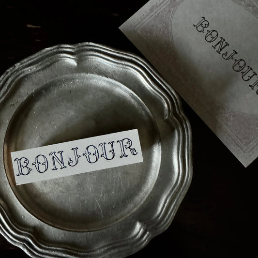 Bonjour Wooden Stamp・Mon petit artiste