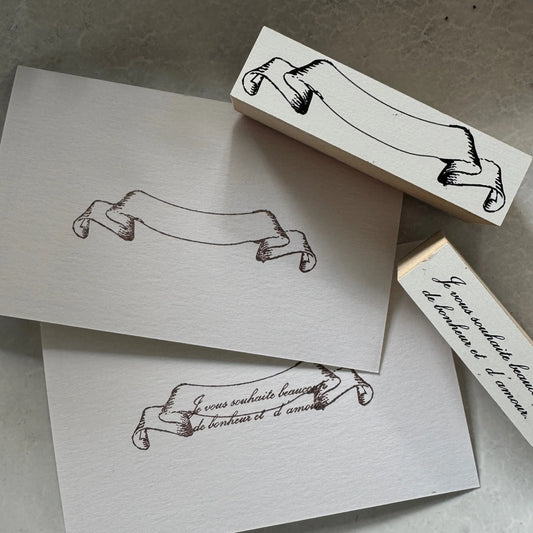 Classic Banner Frame Wooden Stamp・Mon petit artiste