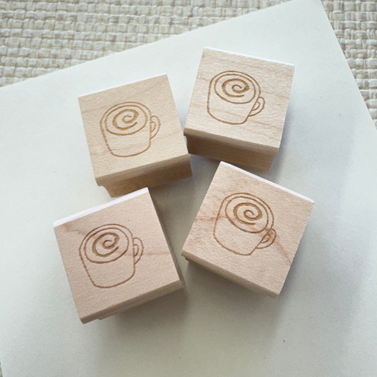 Coffee Wooden Rubber Stamps · Paper Plant Co