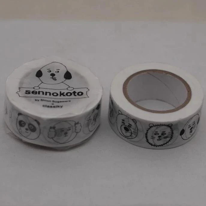 sennokoto Masking Tape - Animals · White / Classiky
