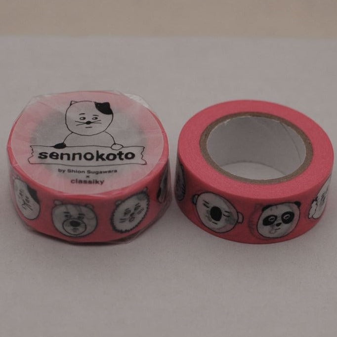 sennokoto Masking Tape - Faces · Pink / Classiky