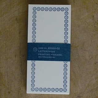 Letterpress Memo Card · Dark Blue / Classiky