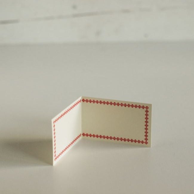 Letterpress Folded Memo Card · Red / Classiky