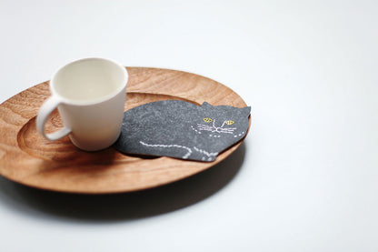 Cat Letterpress Coaster · Classiky