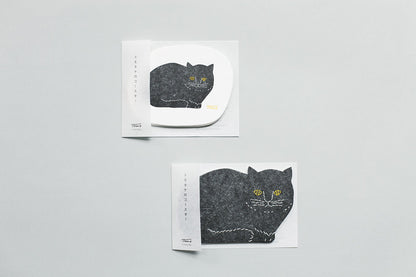 Cat Letterpress Coaster · Classiky