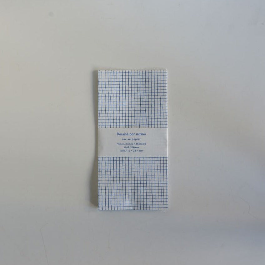 mitsou Small Paper Bag - Lattice · Blue / Classiky