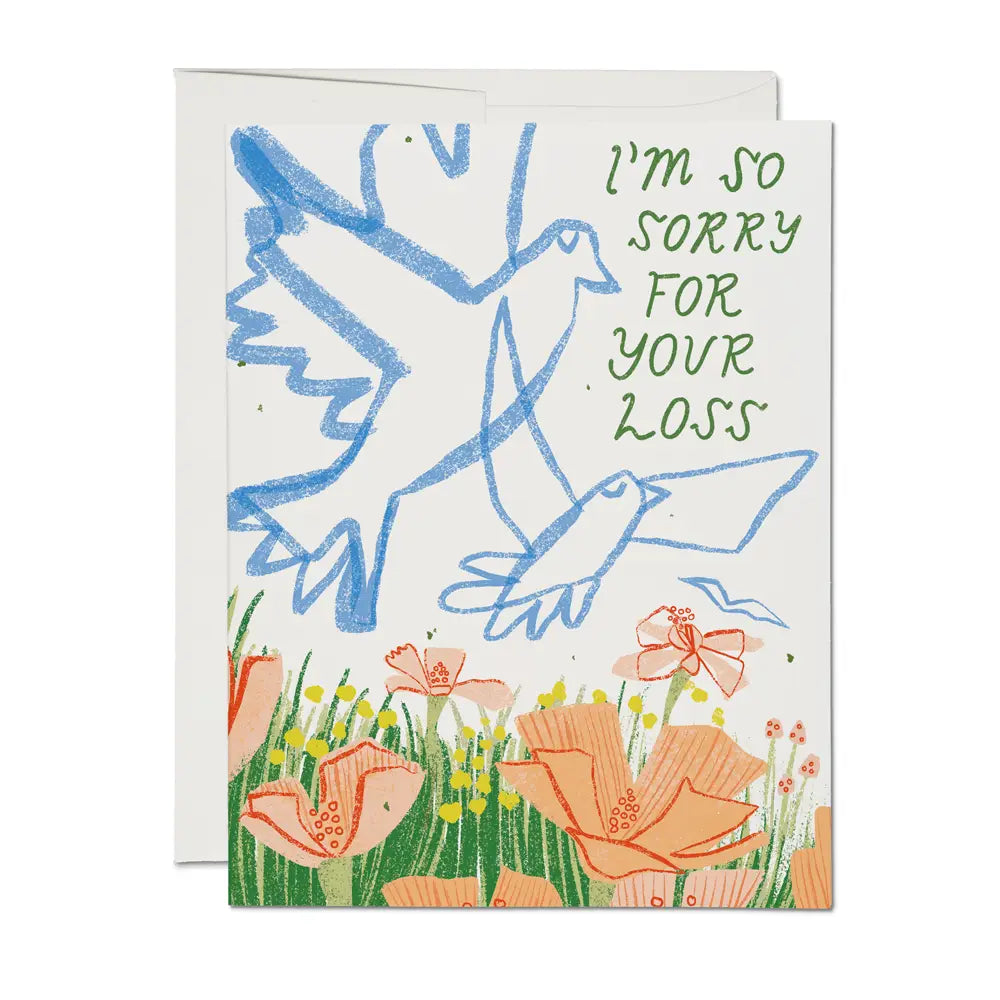 Peaceful Meadow Sympathy Greeting Card · Red Cap Cards