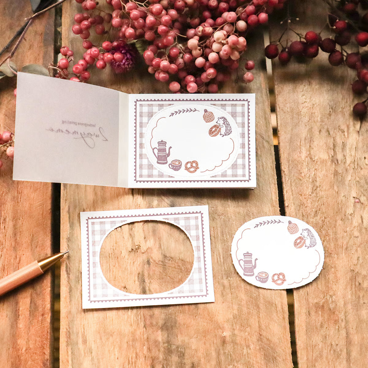 Coffee Pocket Letterpress 2-way Memo Pad・Keibunsha & meriBUN