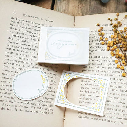 Mimosa Pocket Letterpress 2-way Memo Pad・Keibunsha & meriBUN