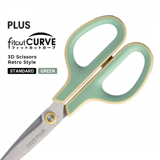 PLUS FitCut Curve Retro Color Scissors