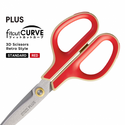 PLUS FitCut Curve Retro Color Scissors