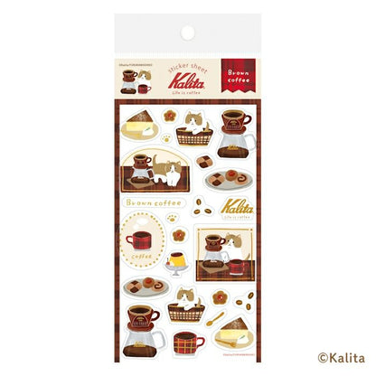 Brown Coffee Foil Sticker Sheet  · Furukawashiko