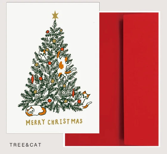 Tree & Cat Greeting Card · Regaro Papiro