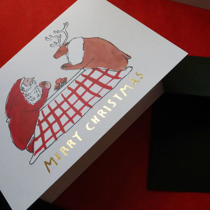 Kotatsu Santa Greeting Card · Regaro Papiro