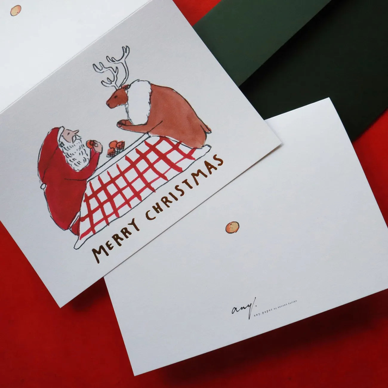 Kotatsu Santa Greeting Card · Regaro Papiro