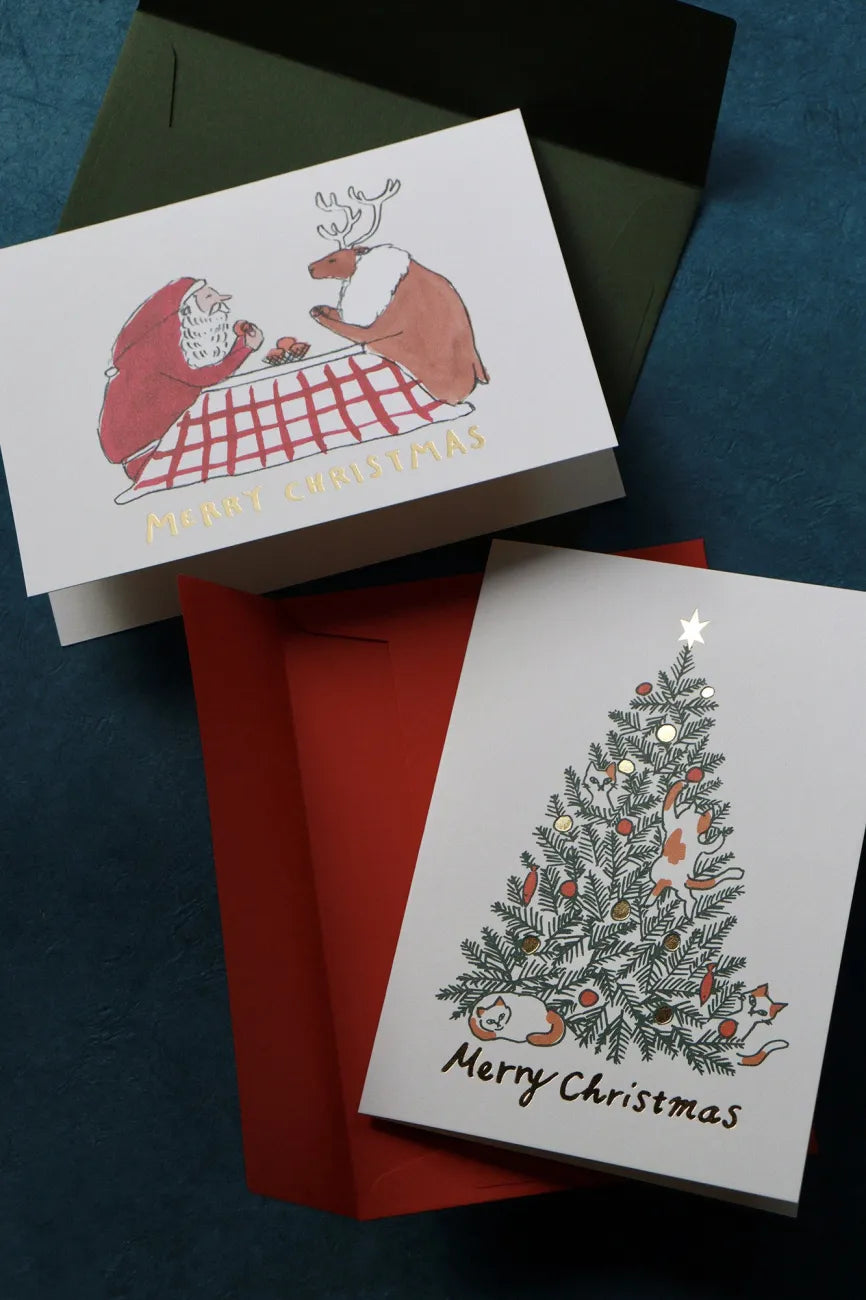 Kotatsu Santa Greeting Card · Regaro Papiro