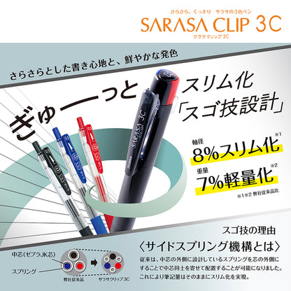 0.4mm / 0.5mm Sarasa Clip 3C Multi-color Pen · Zebra