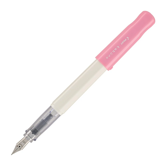 White Barrel / Pink Cap Kakuno Fountain Pen - Fine  · Pilot