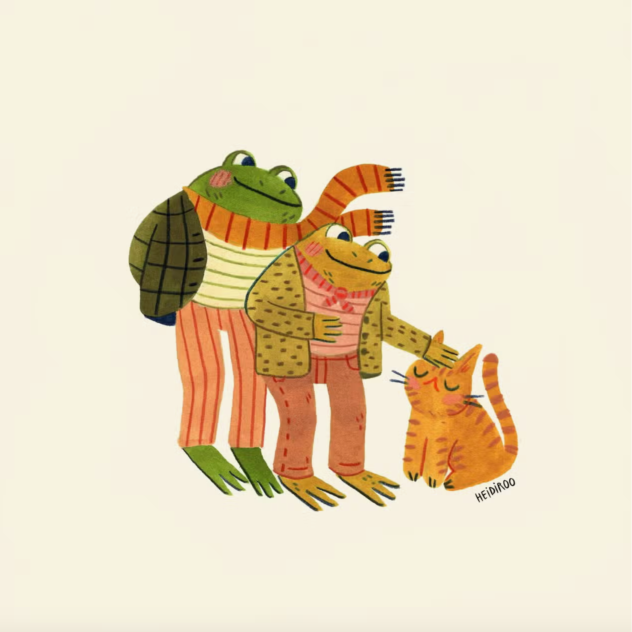 Frog, Toad & Cat · Heidiroo