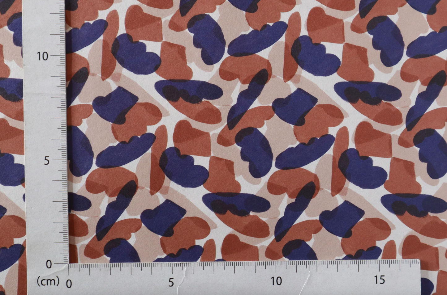 Bread Pattern Blue and Brown Wrapping Paper · Regaro Papiro