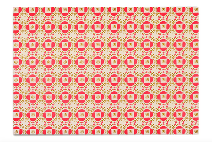 Tile Style Flower Pattern Wrapping Paper · Regaro Papiro