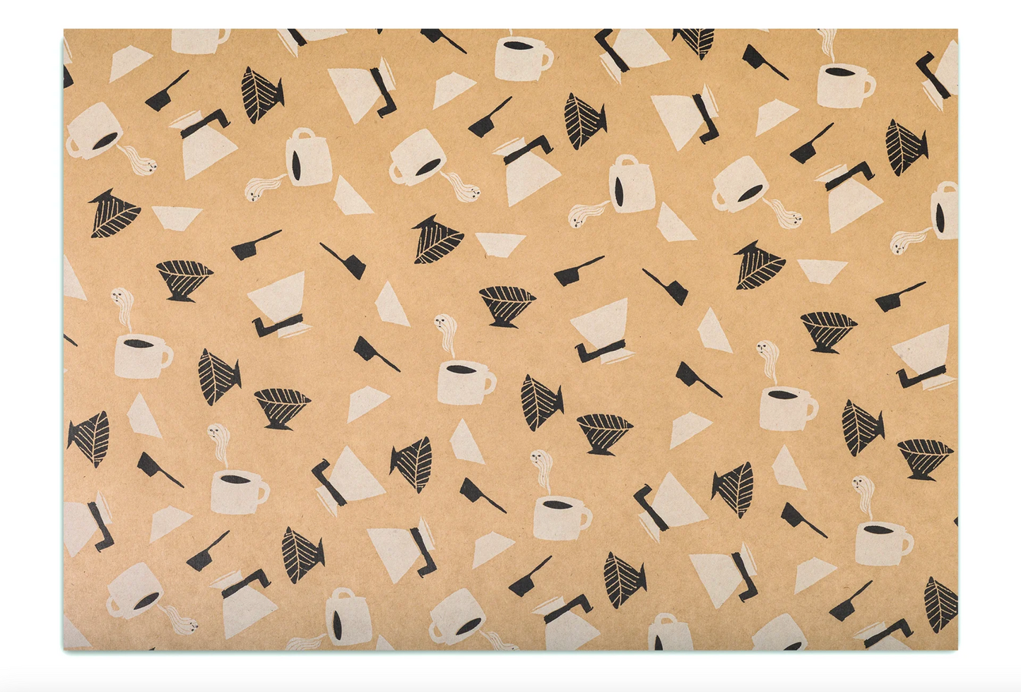 Coffee Pattern Wrapping Kraft Paper · Regaro Papiro