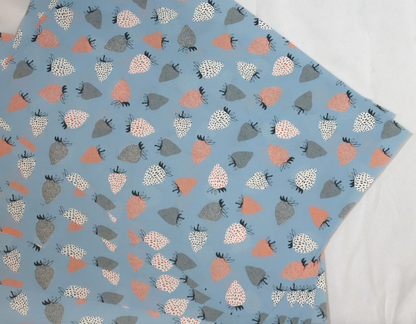 Strawberry Wrapping Paper (blue) · Regaro Papiro