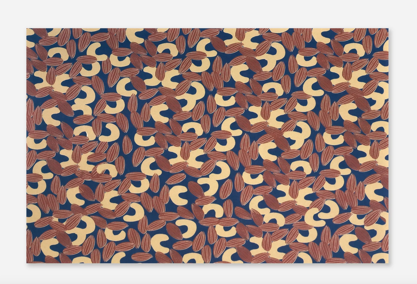 Almond x Cashew Nuts Pattern Wrapping Paper · Regaro Papiro