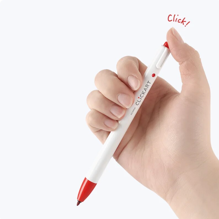 Zebra Pens Clickart Retractable Marker Pen 0.6mm 12 Pens 