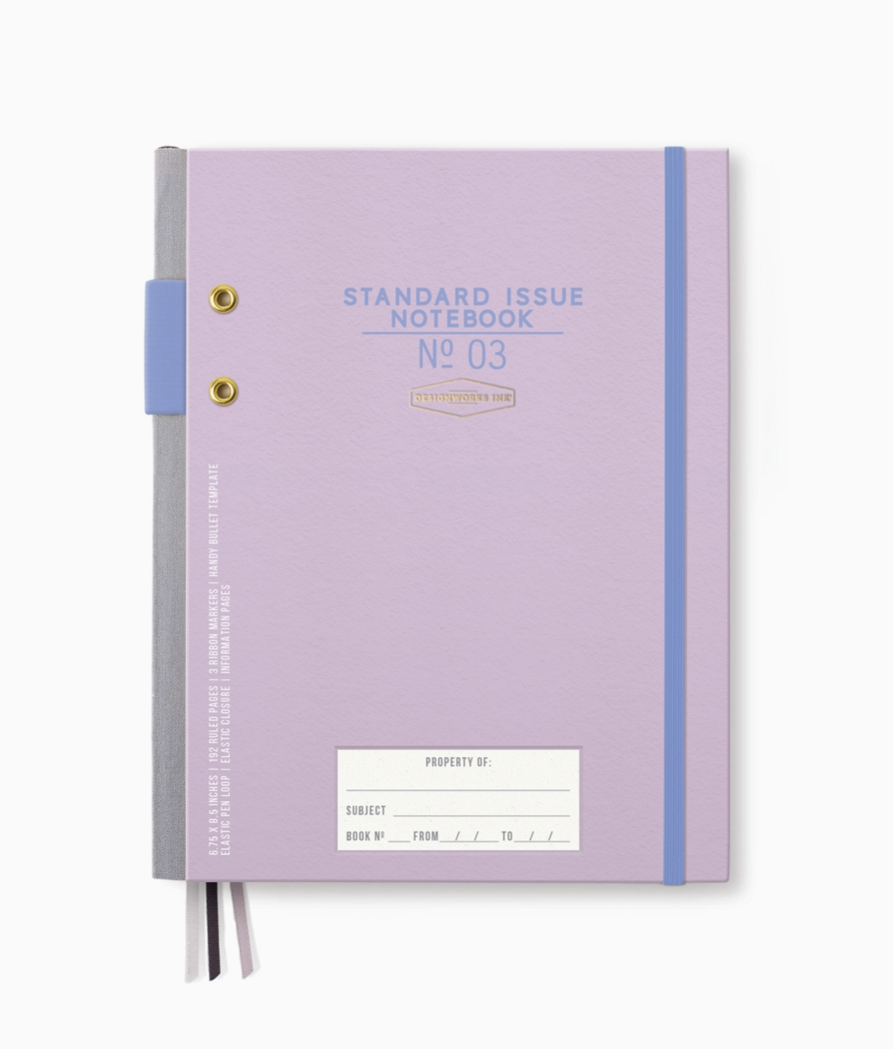 Lavender + Periwinkle Standard Issue Notebook No 3 · Designworks
