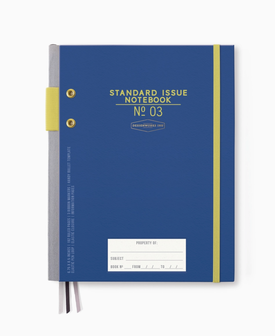 Cobalt + Citron Standard Issue Notebook No 3 · Designworks