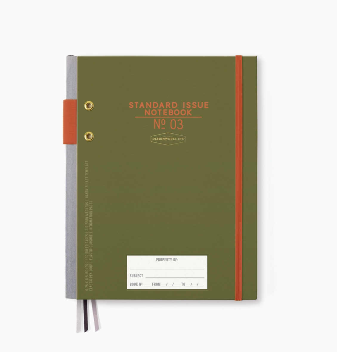 Army Green + Chili Standard Issue Notebook No 3 · Designworks
