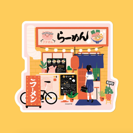 Buta-Chan Ramen Shop Sticker · Niniwanted