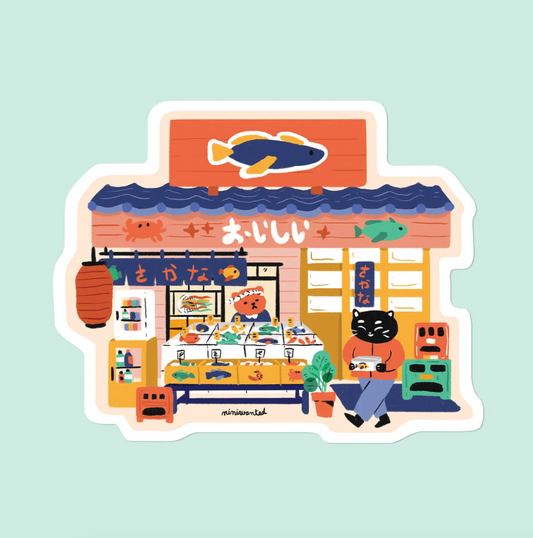 Fish Shop Sticker · Niniwanted