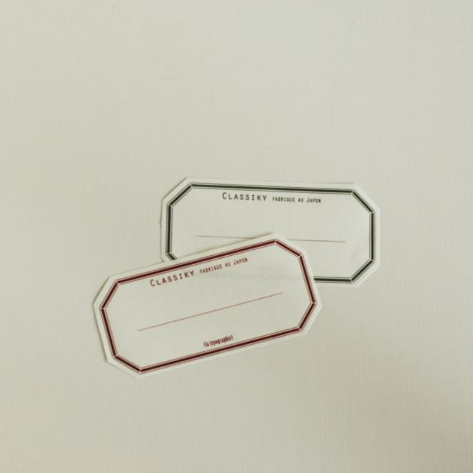 Red Letterpress Water Adhesive Label Book · Classiky