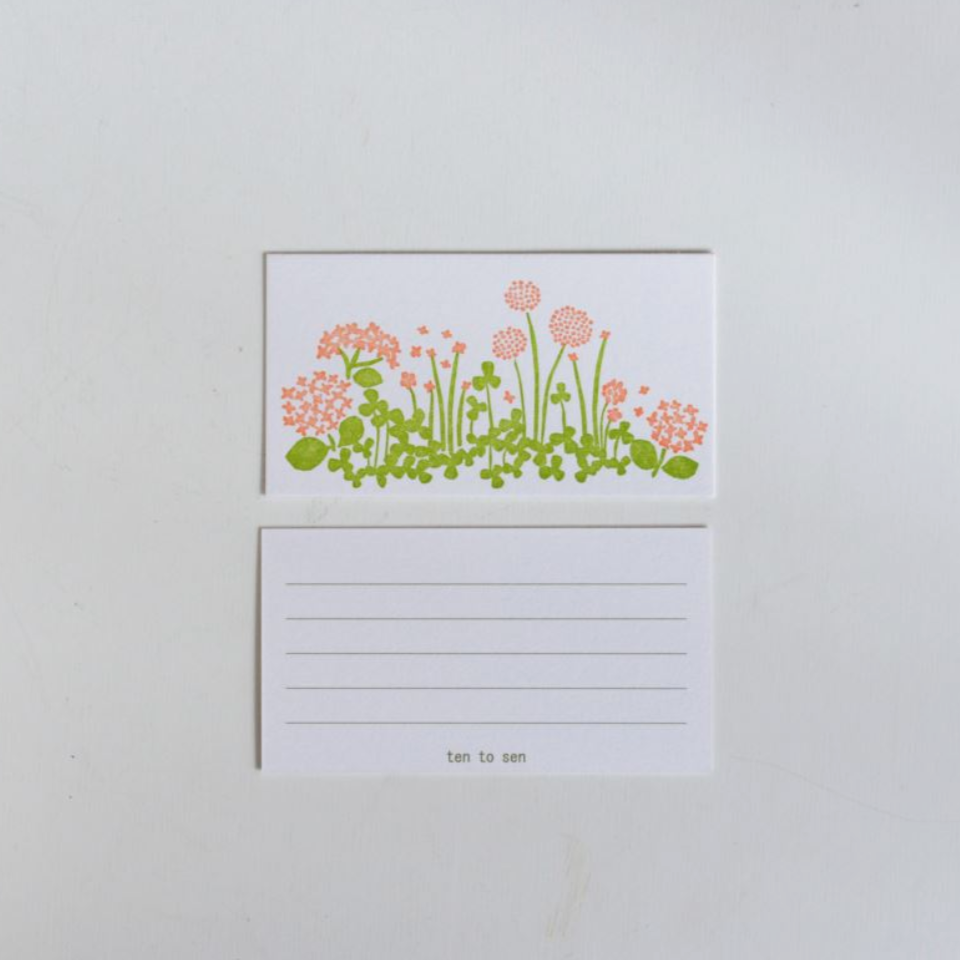 ten to sen Little Garden Letterpress Card Set · Classiky