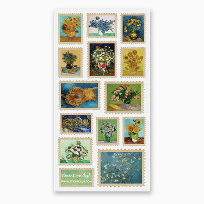 Van Gogh's Flowers Sticker Sheet
