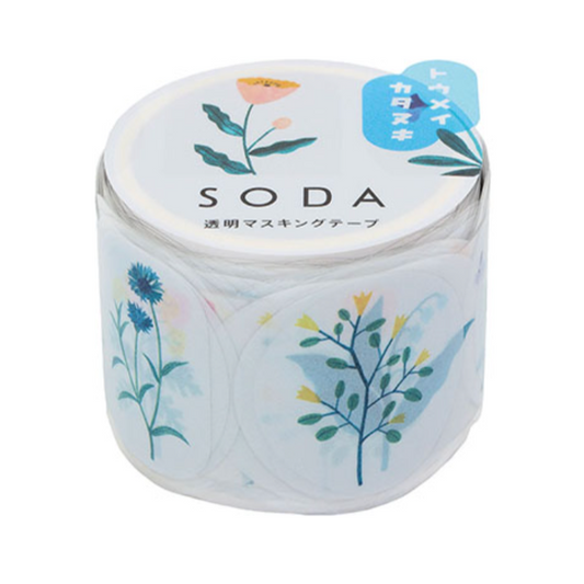 SODA Transparent Masking Tape 30mm / Wildflower · King Jim