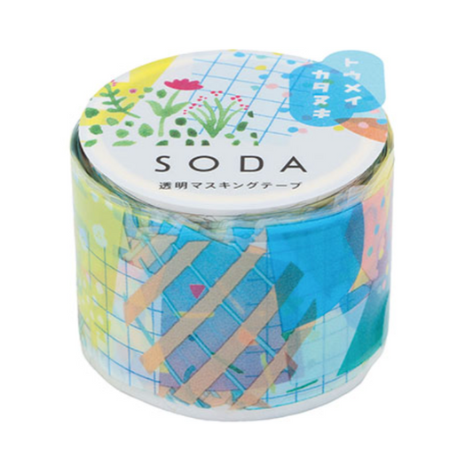 SODA Transparent Masking Tape 30mm / Collage · King Jim