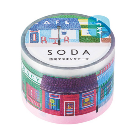 SODA Transparent Masking Tape 30mm / Avenue · King Jim