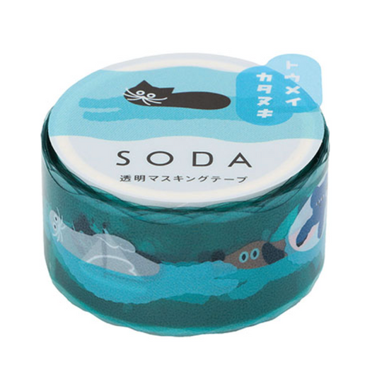 SODA Transparent Masking Tape 20mm / Swimming · King Jim