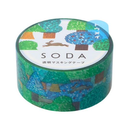 SODA Transparent Masking Tape 20mm / Hare · King Jim