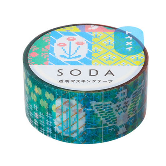 SODA Transparent Masking Tape 20mm / Retro · King Jim