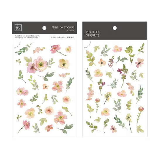 Pink Florals / Print-On Sticker · MU Lifestyle