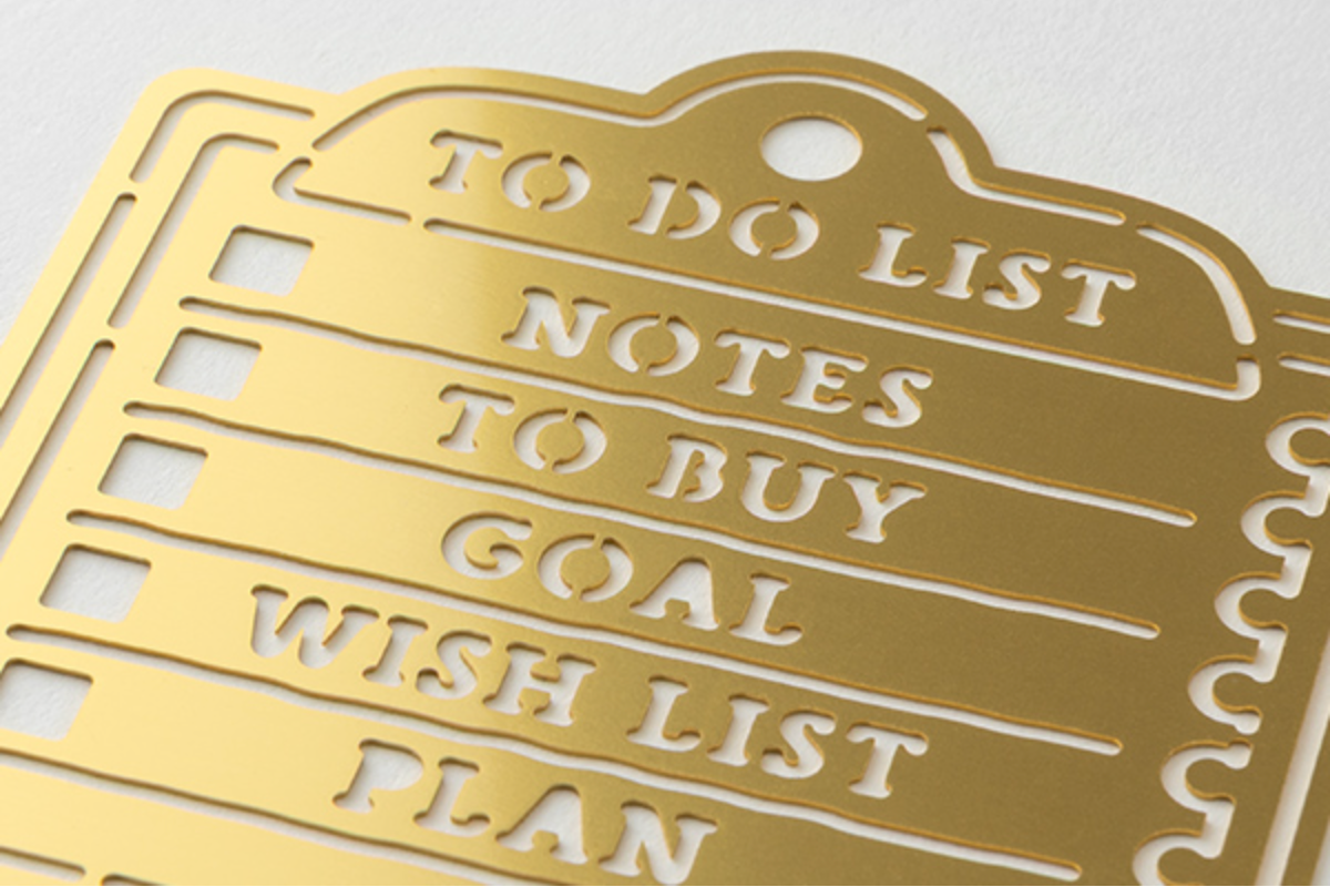 Brass Memo Motif Template · Midori