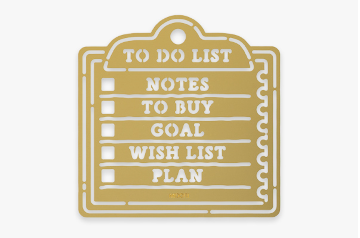 Brass Memo Motif Template · Midori