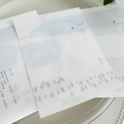 Winter Moon Memo Pad · Yohaku